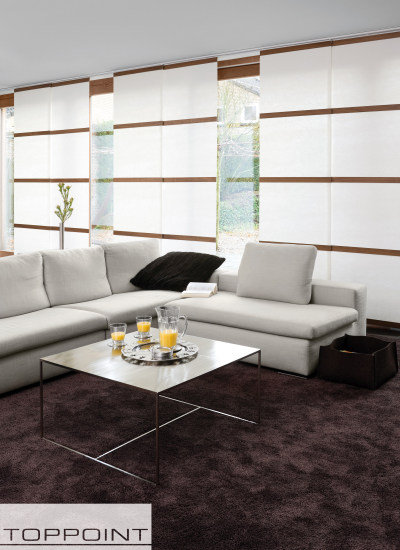Toppoint blinds - Paneelgordijnen decoratief afgewerkt met houten latjes